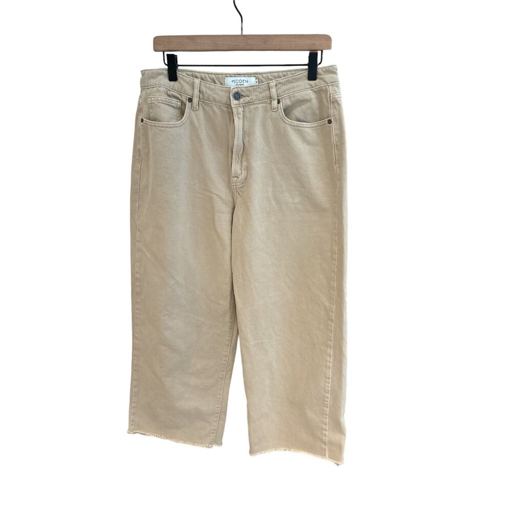 Hidden Los Angeles Women's Beige Cropped Jeans Size 29  Cotton